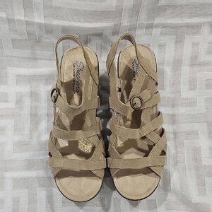 Skechers Tan Strappy Sandals for Women